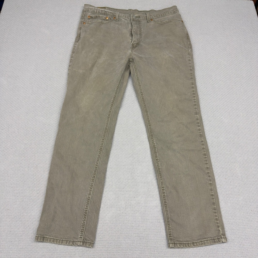 Levis 541 Jeans Mens 36x32 Beige Denim Athletic Taper Minimalist Casual